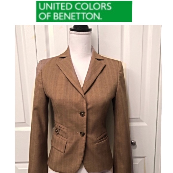 United Colors Of Benetton Jackets & Blazers - United Colors of Benetton Tan Blazer